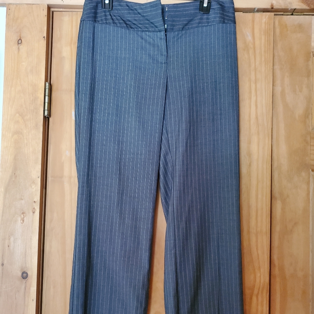 Women's gray pinstripe dress pants